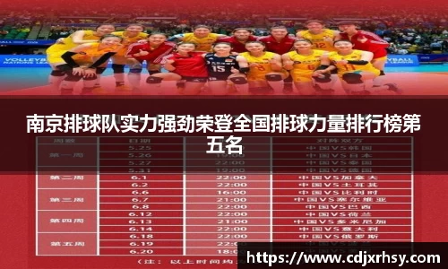 南京排球队实力强劲荣登全国排球力量排行榜第五名